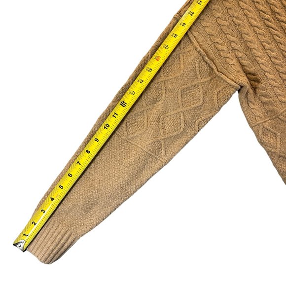 Olive + Oak Women's Size Small Tan Long Sleeve Button Knitted Cardigan Sweater - Picture 5 of 9